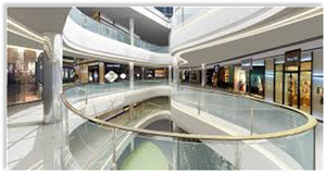 Shopping malls, conference centres, entertainment buildings